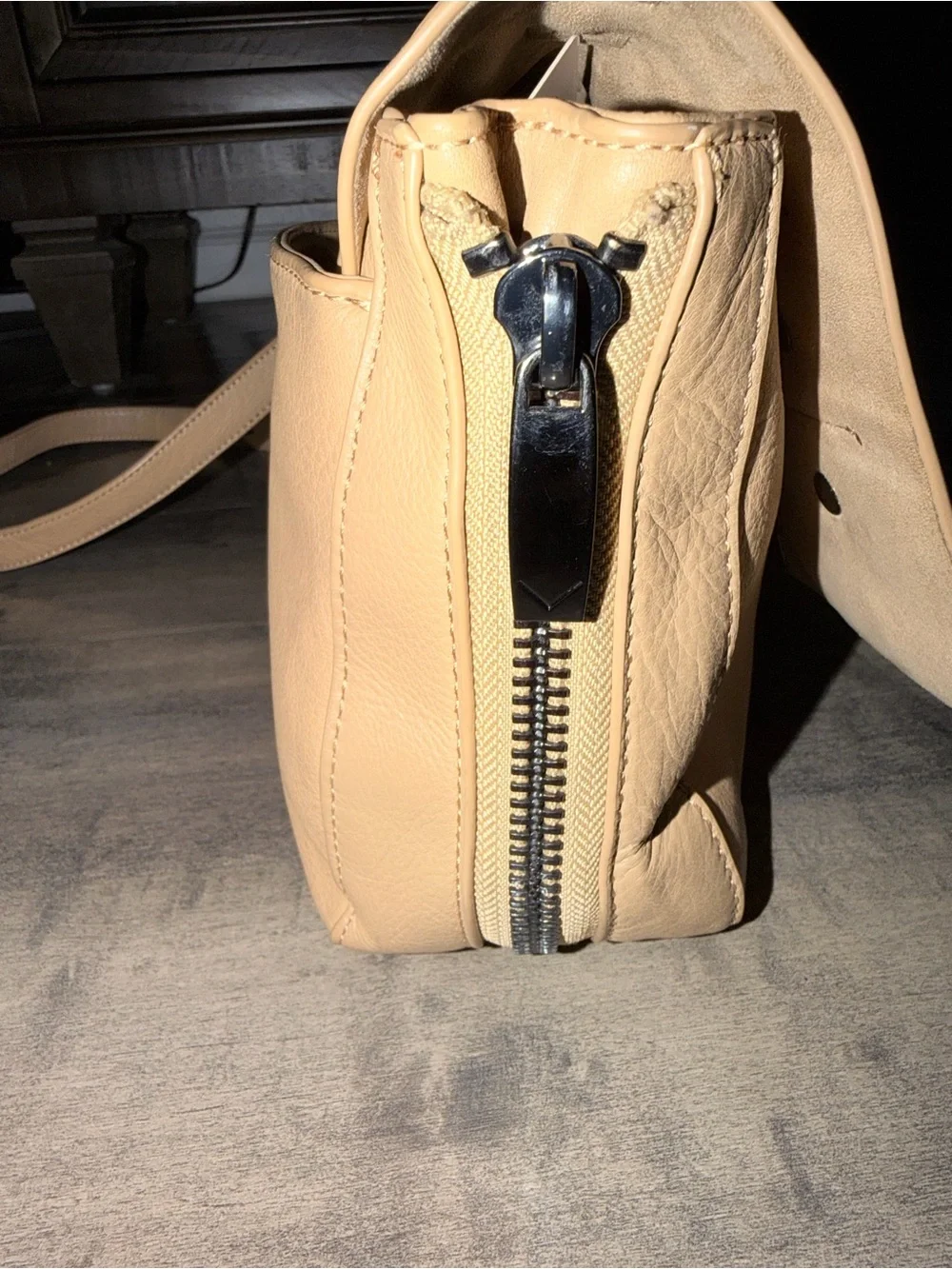 Via Spiga Tan Leather Flap Crossbody